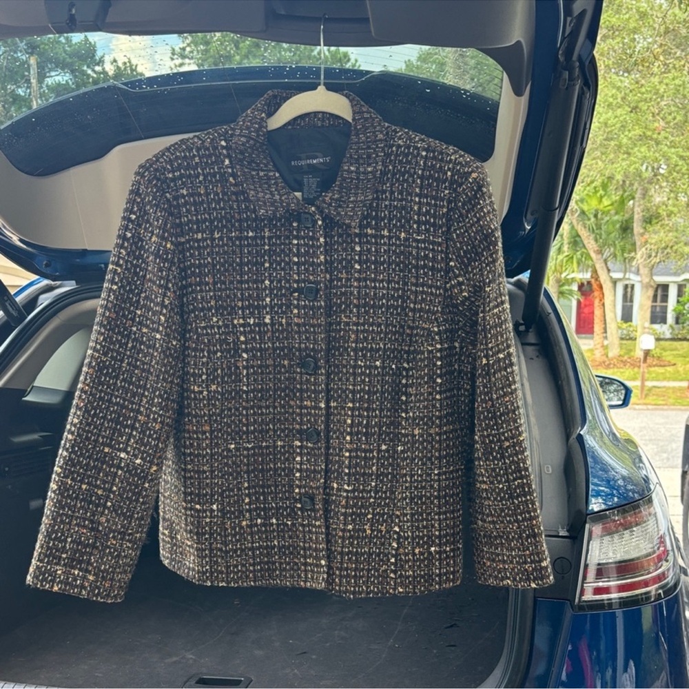 Requirements Tweed Blazer - Black and Brown